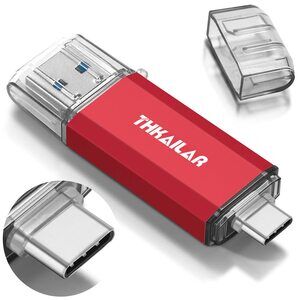 Thkailar 256GB USB C Flash Drive with Type C and Type A 3.1 - RED (G1-1050)